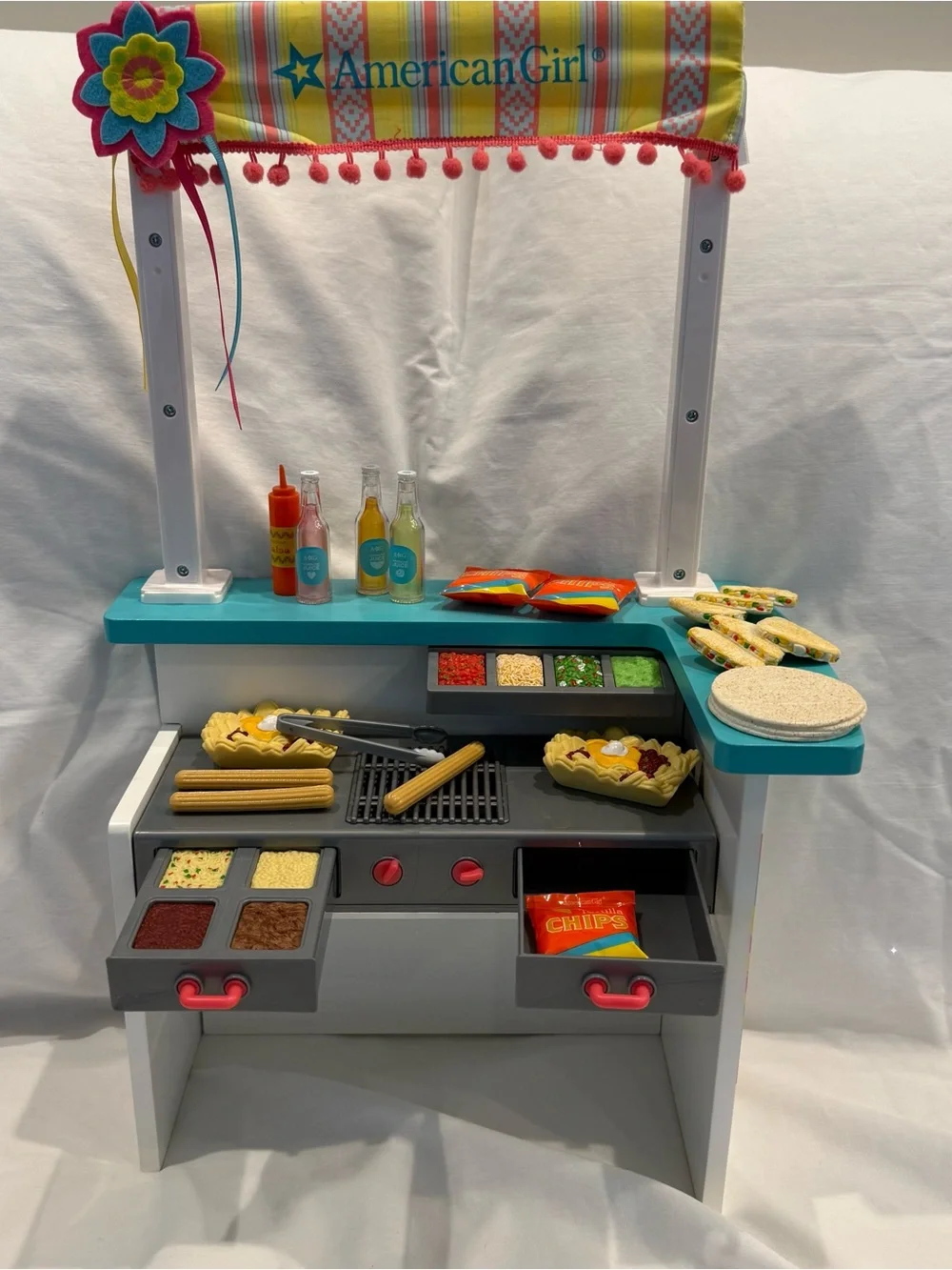 American Girl Truly Me Snack / Taco Stand with Accessories